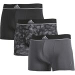 Produktbild von adidas Boxershorts Trunk 3er Pack dunkelgrau/schwarz