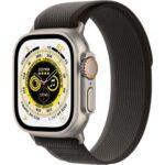 Bild von Apple Watch Ultra 4G 49 mm Trail Loop Armband Schwarz/Grau M/L MQFX3NF/A