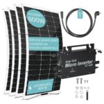 Bild von LANPWR 800W Balkonkraftwerk mit 4 x 200W flexiblen Solarmodulen, 23% solarem Wirkungsgrad