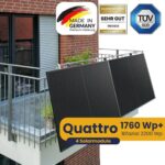 Bild von Kleines Kraftwerk Quattro Gitterbalkon Komplettpaket (1760Wp+) Bifazial