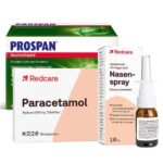 Bild von Paracetamol Redcare 500 mg gegen Schmerzen + Redcare Xylo 0,1 % Nasenspray + Prospan® Hustenliquid im Stickbeutel