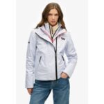 Bild von Outdoorjacke SUPERDRY “HOODED MTN WINDBREAKER JKT”, Damen, Gr. S, iced lila marl, Web, Obermaterial: 100% Polyester, unifarben, casual, slim fit, Langarm Bündchen, Jacken