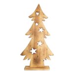 Bild von LED-Holztannenbaum – natur – 70 cm hoch