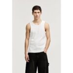 Bild von Pull&Bear Shirt Tank Rib – Weiss – male – Size: M