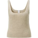 Bild von MADELEINE Verkürztes Stricktop in Rippstruktur sand 44/46