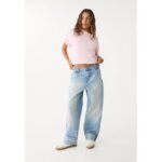Bild von Stradivarius D89 Baggyhosen-Jeans im Loose-Fit  Hellblau 28