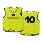 Bild von Hergestellt für: Trainingsunterlagen24 GmbH Leibchen mit Nummern (1-14) beidseitig – 14er Set – Weiß – Kinder (S) – 14.00 ct