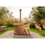 Bild von FinnTherm B-Ware Badefass Bergen – Edelstahl Innenofen 22 kW Ø 160 cm