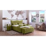 Bild von Meisterbetten Boxspringbett Rixi 140×200 in DS-Apfelgrün, Matratzenbezug Optiflex, Ergoflex-Topper Grün 140×200
