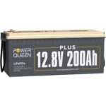 Bild von PQ-DE Power Queen 12V 200Ah Plus LiFePO4 Batterie, Eingebautes 200A BMS, 1 Stück(0% MwSt. UA)