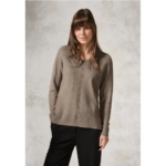 Bild von Cecil / Kuscheliger V-Neck Pullover – dark taupe melange / Braun / 37% Baumwolle/34% Polyacrylic/26% Polyester/3% Elasthan / M L XL S XS XXL