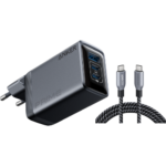 Bild von Prime Ladegerät (100W, 3 Ports, GaN)+Anker Prime USB-C auf USB-C Kabel (240W, Upcycled-Flechtdesign)
