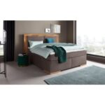 Bild von Places of Style Boxspringbett »Cup«, mit LED-Beleuchtung, Massivholzrahmen und Topper, in 2 Härtegraden