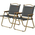 Bild von Outsunny Campingstuhl 2er Set faltbarer Gartenstuhl mit Stahlrahmen