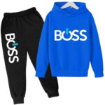 Bild von Xuhaijian02 Frühling Herbst Jungen Mädchen Lässige Mode Druck Pullover Langarm Hoodie Tops + Hosen Trainingsanzug 4-14 Jahre Kinder Der Kleidung 130