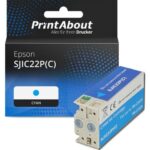 Bild von PrintAbout Druckerpatrone kompatibel mit Epson SJIC22P(C) – Cyan