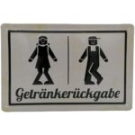 Bild von Retro Blechschild – Getränkerückgabe 30x20cm