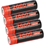 Bild von 4x XCell Li-Ion 3,7V 2600mAh PCM protected, for Flashlights 18650 Taschnenlampen Akku