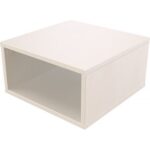 Bild von ABC MEUBLES Aufbewahrungswürfel Holz 50×50 cm – 50×50 – Weiß