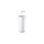 Bild von Duravit White Tulip Waschtisch 2703500070 mit Öffnung für Bodenanbindung, freistehend, Ø 500mm, ohne Hahnloch, weiß