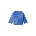 Bild von TOM TAILOR Damen Gestrickter Pullover mit 3/4 Arm, blau, Uni, Gr. XS