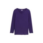 Bild von TOM TAILOR Damen Plus Size – Langarmshirt mit Modal, lila, Uni, Gr. 46