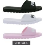 Bild von 2er Pack PUMA Purecat Bade-Latschen für Damen und Herren Sommer-Schlappen mit EVA-Sohle 360262 Schwarz, Weiß oder Rosa – weiblich – Size: 42