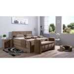 Bild von Meisterbetten Boxspringbett Roki 200×200 in VS-Beige, Matratzenbezug Nano, Ergoflex-Topper, mit Fussteil natur 200×200