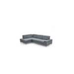 Bild von ComfortPlan Ecksofa Oxford Leder Grau Steel 211 x 309 cm