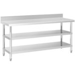 Bild von Edelstahl-Arbeitstisch – ECO – 180 x 60 cm – 226 kg – Zwischenboden – Royal Catering RCAT-180/60-SPS3SH