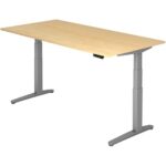 Bild von hjh OFFICE PRO XBHM 2E SS   Schreibtisch – Ahorn 200 x 100 elektrisch höhenverstellbar