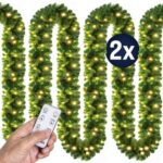 Bild von Casaria® Weihnachtsgirlande 5m 2er-Set inkl Fernbedienung