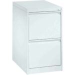 Bild von C+P Hängeregistraturschrank einbahnig, 2 Schubladen, reinweiß/reinweiß