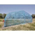 Bild von Dancover Foliengewächshaus, 7,5x20x3m, 100-Mikron PO-Folie, Transparent